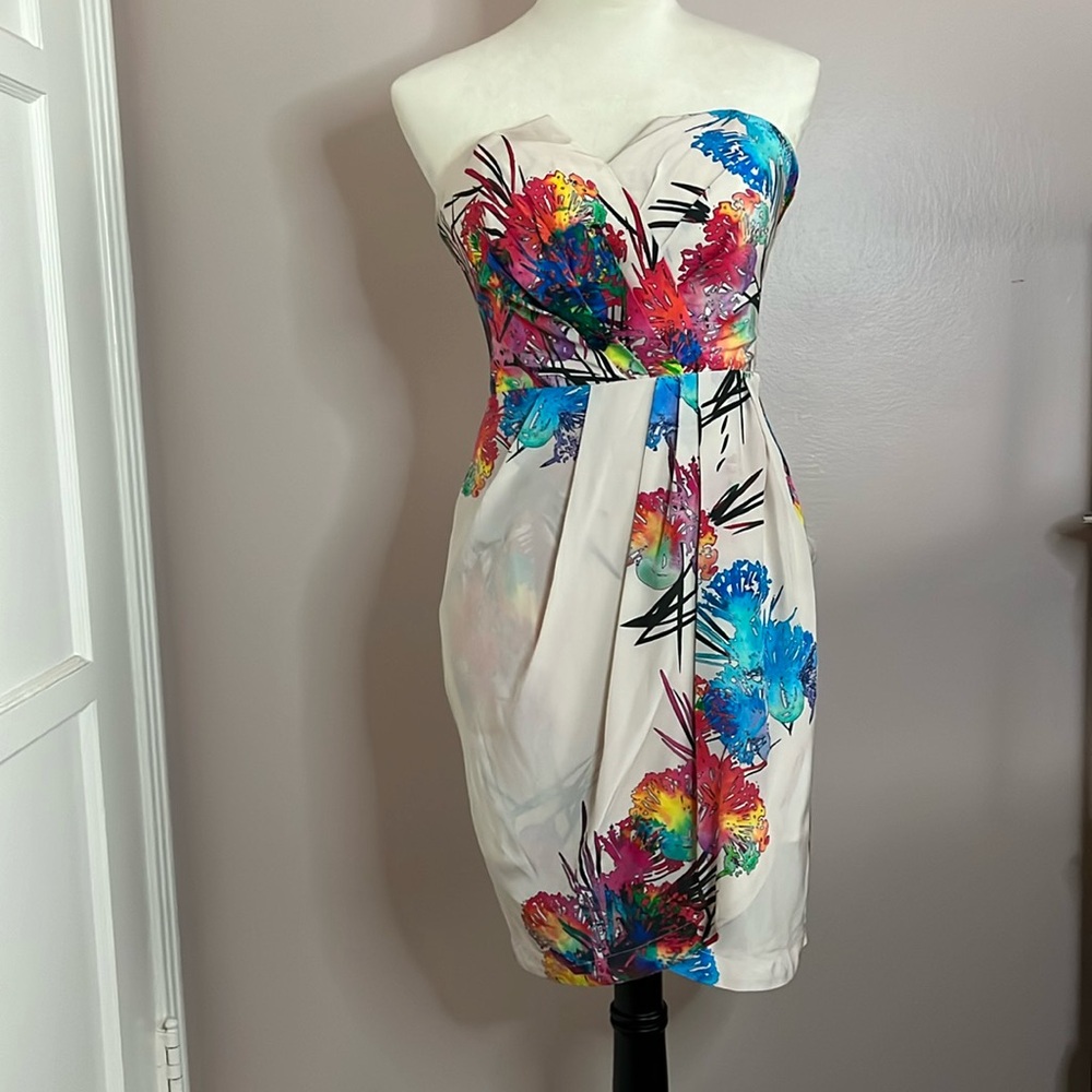 NWT size Small Yumi Kim Super Colorful Strapless Mini Dress